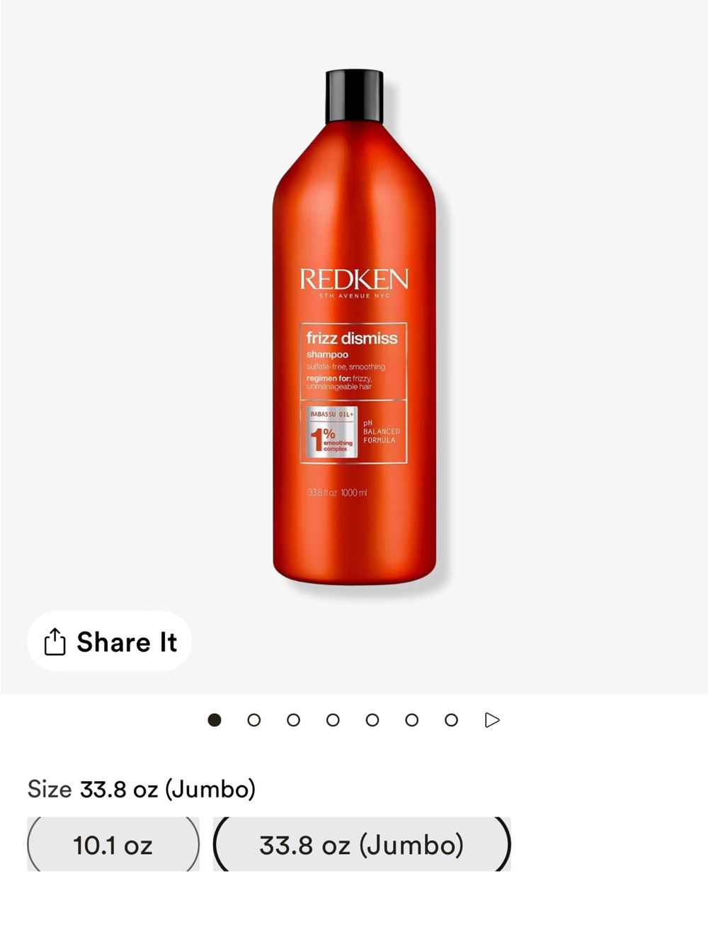 Redken Frizz Dismiss Sulfate-Free Shampoo